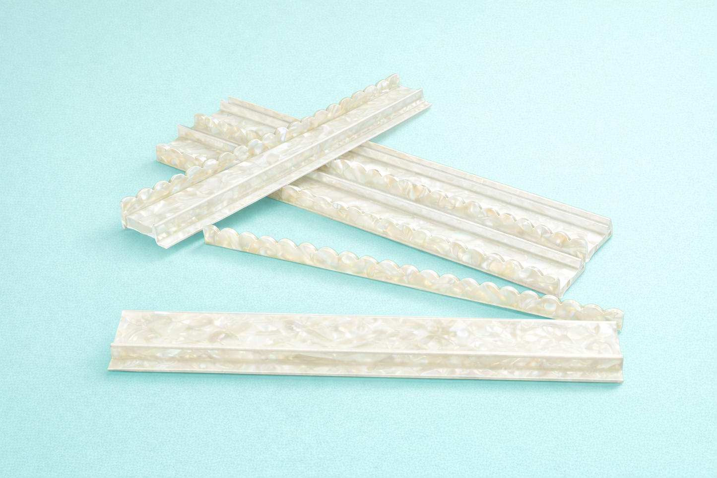 PRE-ORDER 20 inch Scalloped Mother of Pearl Racks/Pushers