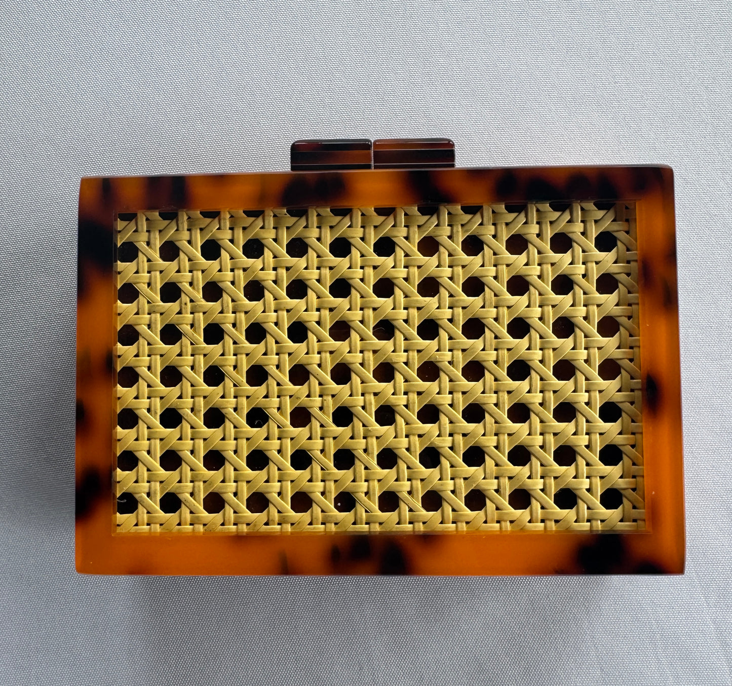 Tortoiseshell and Cane Card Clutch